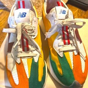 New Balance Yellow Green Sneakers Retro Low-Top